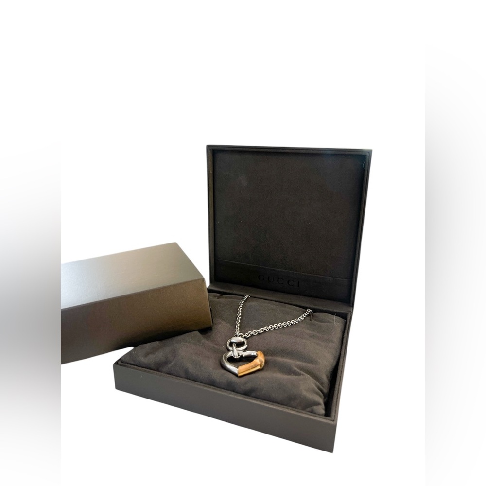 Gucci Bamboo Heart Pendant Necklace